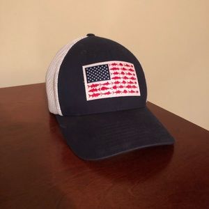 Columbia American flag fish hat.